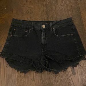 Black Denim Shorts